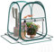 Outsunny Mini Serra da Giardino Pop Up con Borsa di Trasporto, Serra Portatile e Pieghevole con Copertura in Plastica e Finestra Avvolgibile, 70x70x80 cm, Trasparente
