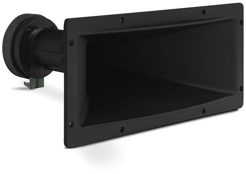 Pyle 4x10 Inch Horn Tweeter Speaker - Heavy Duty 200 Watt High Power Horn Audio Tweeter System w/ 25mm Voice Coil, 20 Oz Magnet Structure, 102 dB, 8 Ohm Impedance - Pyle PH391,Black