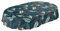 ANRO Wachstuchtischdecke abwaschbar Garten Tischdecke Wachstuch Rund Oval Eckig Indoor Outdoor Blätter Gold Blau Oval 220x140cm