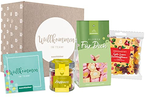naschlabor | Onboarding Geschenkbox | Für einen schönen Start am neuen Arbeitsplatz | Als Willkommensgeschenk zur Einarbeitung und Onboarding | Perfekt für neue Teammitglieder