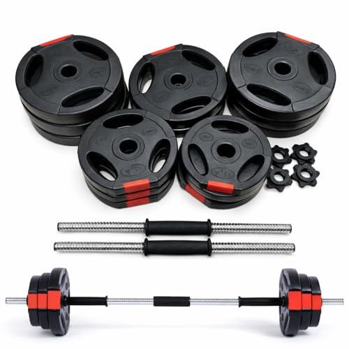 2-in-1 Adjustable Dumbbells and Barbell Set | 15kg Weight Training Equipment | Strength & Muscle Building for Home Gym