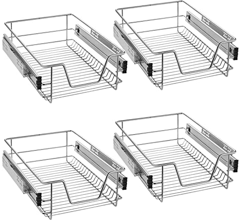 UISEBRT 4X Cajón de Cocina Cajón telescópico 40cm - Armario extraíble de Cocina (40cm)