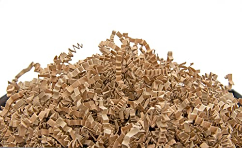 YOTEI SPIRIT® 10kg Geschreddertes Kraft Papier für Geschenkbox – Füllmaterial für Pakete, Körbe, Boxen und Verpackungen - Schutz und Dekoration (10kg, Kraft)