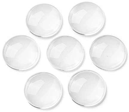 Cheriswelry 200 Stück 18 mm halbrunde Glas-Cabochons, transparent, flache Rückseite, Glaskuppel, für Kamee, Foto, Anhänger, DIY, Dekoration, Handwerk, Schmuckherstellung
