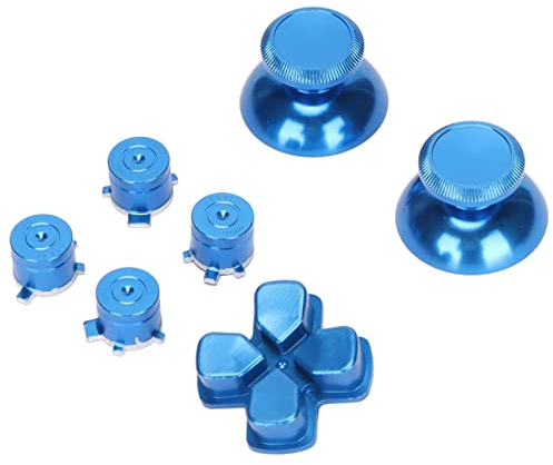 XTevu Joystick-Tasten-Set aus Aluminiumlegierung Für PS5-Controller, Verbessertes Gaming Mit Langlebigem Und Stilvollem Ersatz Der ABXY-Tasten, Upgrade-Kit Für PS5-Gamer(blau)