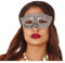PARTY DISCOUNT NEU Maske mit Pailletten, silber