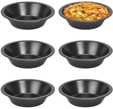 MAXQUU 6 moldes para tartas, platos personales, platos para tartas de aluminio, platos horneados, platos para tartas específicos en el horno (12 x 8 x 3)