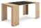 Skraut Home | Table Console Extensible | Console Meuble | 160 | pour 8 Personnes | Table à Manger | Style Moderne | Chêne et Noir