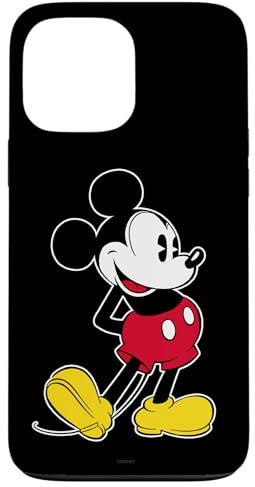 Hülle für iPhone 13 Pro Max Disney Mickey Mouse Klassische Pose Schwarz
