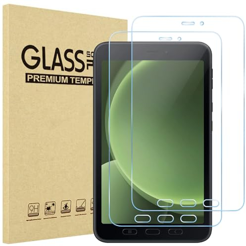 Procase 2 Piezas Protector de Pantalla para Galaxy Tab Active5 8 2024, Screen Protector Vidrio Templado Mica para 2024 Galaxy Tab Active5 8 Pulgadas SM-X300 -Claro