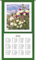 Wandkalender Stoffkalender 2026, 12 Monate, grüner Rand (Motiv Blumenwiese-0921) …