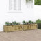 Festnight Jardinière Bois Extérieur jardinieres Exterieur Bac a Fleur Bois Carré Potager en Bois Bac Potager Surélevé Potager pour Cultiver Fleurs Herbes Plantes-Naturel impregné-90x31x31 cm-2 pcs