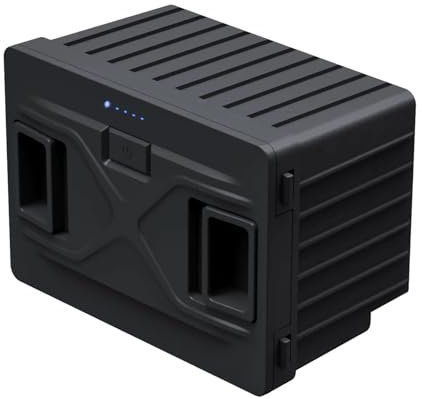 Quixpszto Réfrigérateur de Voiture avec Batterie Lithium intégrée 15600 mAh, Amovible, Compatible avec Alpicool TA/TAW/TS/TW/TWW/P8/CX 12/24 V CC 120 à 240 V CA(Nero)