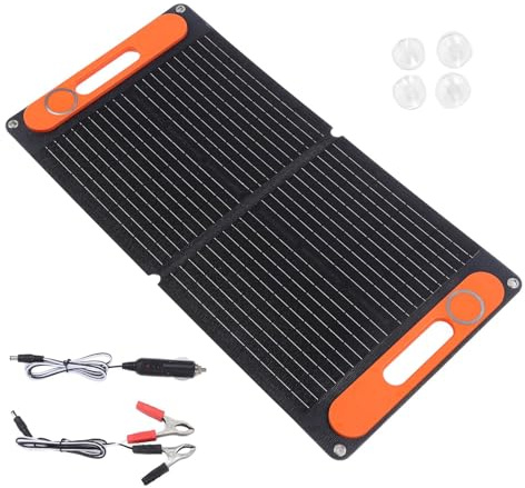 Panel solar portátil impermeable de 80 W para exteriores, doble puerto USB, dispositivo de carga de panel solar ETFE, energía móvil, placa plegable duradera, dispositivo de carga de batería