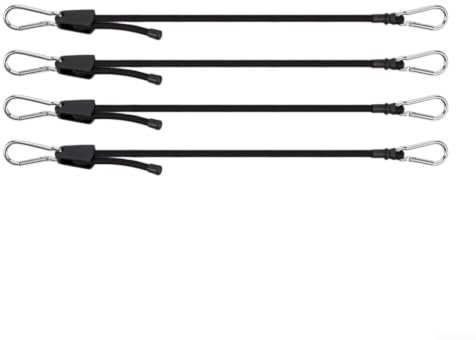 Tensor elástico de red de tenis con ojal de latón para configuración oficial de cancha – 1 m de cincha (4 piezas)