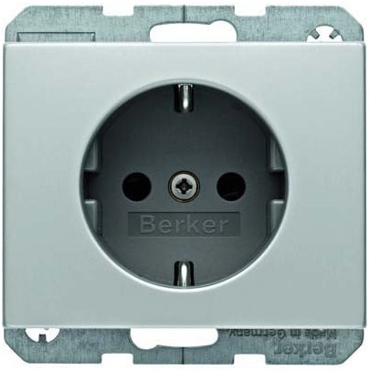 Berker SCHUKO-Steckdose Alu 47357003 erh. Berührg-Schutz K.1;K.5 Steckdose 4011334378457