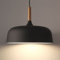 E27 Retro Lámpara de Techo, Vintage Industrial Colgante de Luz Aluminio y Madera Pantallas de Iluminación Adecuado para Hogar y Comercial iluminación (Negro)