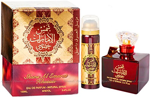 Ard Al Zaafaran Parfüm Shams Al Emarat Khususi, halal, Eau de Parfum, 100 ml + Deodorant