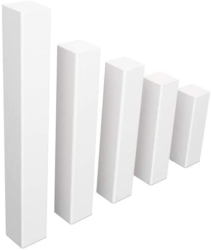 Universal Fussleisten Eckturm | MDF WEISS | (ohne Fase) | 85 mm / 40 Stück