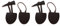 Hellery 2 Sätze Pu Leder Horn Knebelverschlüsse Dufflecoat Leder Knebelknöpfe Horn Knopf für Mantel Jacke Duffle - Braun