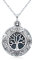 CUOKA MIRACLE Tree of Life Locket Necklace 925 Sterling Silver Round Shape Locket Necklace Vintage Oxidized Tree of Life photo Pendant Family Mother's Day Gifts for Mom Grandmother