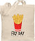 Baumwolltasche - Sprüche Statement - Fry Day - Pommes frites - Unisize - Naturweiß - mit aufschrift stoffbeutel statements jutebeutel sprüchen￼ tasche spruch stofftasche taschen stoffsackerl