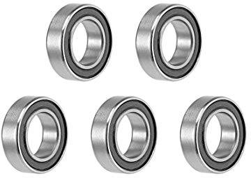 sourcing map 5 Stück Rillenkugellager MR148-2RS 8mm Innendurchm. 14mm Außendurchm. 4mm Bohrung Doppelt Abgedichtet Chromstahl Z2
