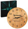 Maverton Vintage Wanduhr + Aufdruck - mit AA-Batterie betrieben - Durchmesser: 26cm - Uhr aus Bambus - Holz - Geschenk für Männer zum Geburtstag - Familie