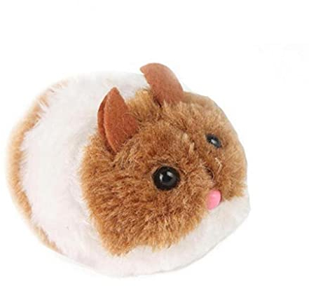 TOSSPER Mini Plush Pull Line Vibrate Little Rat Simulated Plush Cat Toy Interactive Vibration Mouse Toys