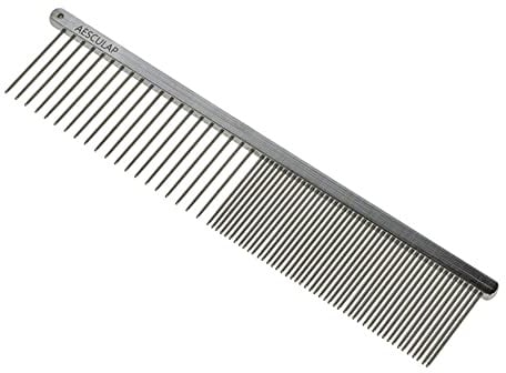 Kerbl VH401 Aesculap Fellkamm mit Edelstahlgriff, 190mm x 40mm, 72 Stück