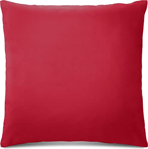 Hochwertige Outdoor-Kissen mit Füllung und Reißverschluss - Wasserabweisend, Pflegeleicht, UV-beständig - In Verschiedenen Größen und Farben (50x50 cm, 40x60 cm, 70x70 cm) (rot, 70x70 cm)