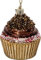 SIKORA Schoko Muffin besondere Weihnachtskugel Glas Christbaumschmuck Deko Figur Weihnachten Anhänger Ornament - Trend Line - BS557