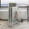 BOFENG Freestanding Towel Rail Chrome 3 Tier Towel Rack, Anti-rust Coating Metal Ladder Towel Holder for Bathroom Accessories Organizer for Bath Storage & Hand Towels,Washcloths,Silver