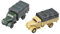 Baoblaze Set von 2 1:72 4D Zusammen Bauen LKW Sand Tisch Spielzeug Fahrzeug Modell