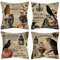 OCEUMACO Leinen Kissenbezug 45x45 Herbst Halloween Totenkopf Kissenhülle 4er Set Sofakissen Dekokissen Bezug für Couch Sofa Eule Kürbis Kissen Kissenbezüge Outdoor Deko Zierkissen Couchkissen