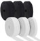 TOTSUN 6 Rolls of Black and White Stretch Elastic, Flat Elastic Bands Mixed Size Elastic Knit Spandex Spool for Sewing DIY Crafts Clothing (5m*1cm、2cm、3cm)