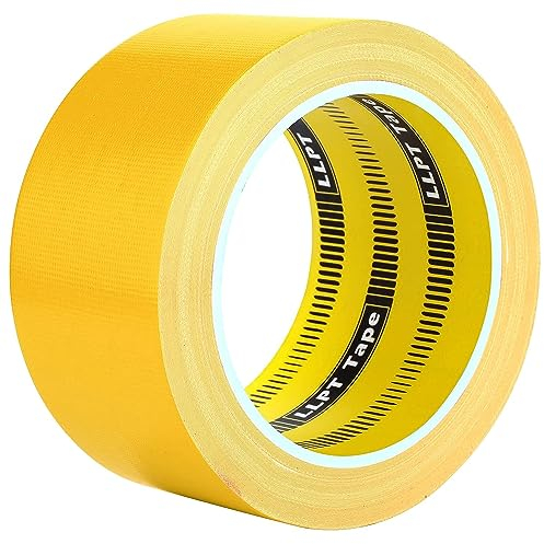 LLPT Klebeband Panzertape Gewebeklebeband Farbiges Klebeband Geeignet für DIY Handwerk Dekoration für den Innen- und Außenbereich 1 Rollen, 50MM x 14M Gelb (DT501YL)