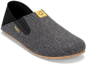 Xero Shoes Damen Pagosa Faux-Woll Hausslipper — Nullabsatz, Breite Zehenbox, Barfußgefühl Schlupfschuhe für Damen — Schwarz, Größe 42 EU