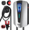 Tera EV Ladegerät typ 2 11kw Heim-Ladestation Wallbox Ladekabel Elektroauto mit Kabelhalterung Ladekabel 3-Phasig CEE Stecker 16A 400V Kabel für Elektrofahrzeuge und Plug-in-Hybrid-Autos, Q8 Silber