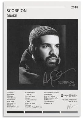 TANZEM Drake-Poster, Skorpion-Albumcover, Poster, dekorative Malerei, Leinwand, Wandposter und Kunstdruck, moderne Familienschlafzimmer-Dekoration, Poster, 30 x 45 cm