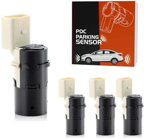 GEAREVER PDC Sensor ParksensorEinparkhilfe Hinten Vorne Kompatibel mit Audi A6 Skoda Octavia VW MULTIVAN CARAVELLE Transporter 7H0919275B 7H0919275E, 4 Stück