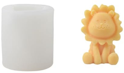 Stampi per candele a forma di leone, stampi in silicone a forma di leone, per candele, sapone, gesso, decorazioni da tavola, artigianato in resina, forniture artigianali in resina