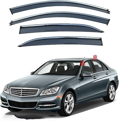 GDGFBYEH 4 Stück Windabweiser für Benz E Class I MK4-W212 2010-2015, Auto Seitenfenster Regenschutz Regenabweiser.
