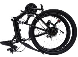 MccoMMon 26-inch mountain bike 21-speed folding Folding made steel with shock-absorbing disc brakes Portable for men and women