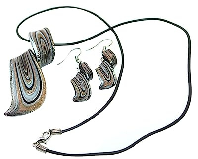 LYGBAOFUL Accessoires Halskette Ohrringe Ohrringe für Damen Accessoire Schmuck Silberne Halskette für Damen Schwarz