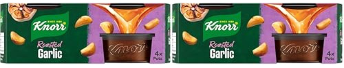 Knorr Roasted Garlic infuse a rich garlic flavour into your dishes, Stock Pots perfect for pasta 4x 26 g (Pack of 2)