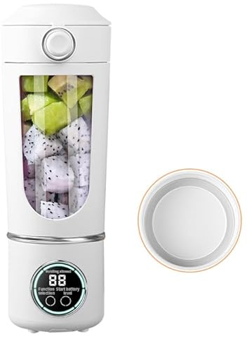 Portable Cordless Mini Blender – 12 Blade, 700ml Cup, USB-C Rechargeable, Leak-Proof, Multi-Gear, Self-Cleaning, Smoothie Maker To-Go Lid, Gift Box Included - White Colour
