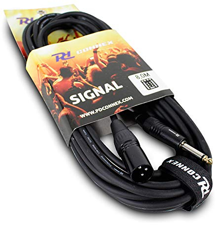 Power Dynamics PD Connex Cable XLR Macho a Jack 6.35 Mono, 8 m