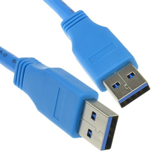 kenable USB 3.0 SuperSpeed Cable Type A Male to A Male Lead Blue 5m
