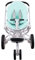 JYOKO KIDS Sitzauflage kompatibel mit Quinny Moodd, Stokke, Cybex 100% Baumwolle (Mint Sparkles)